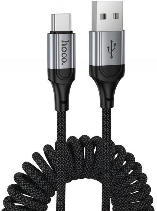 USB-A - USB-C HOCO X121 adat- és töltőkábel, 18W, 1,5m, Fekete