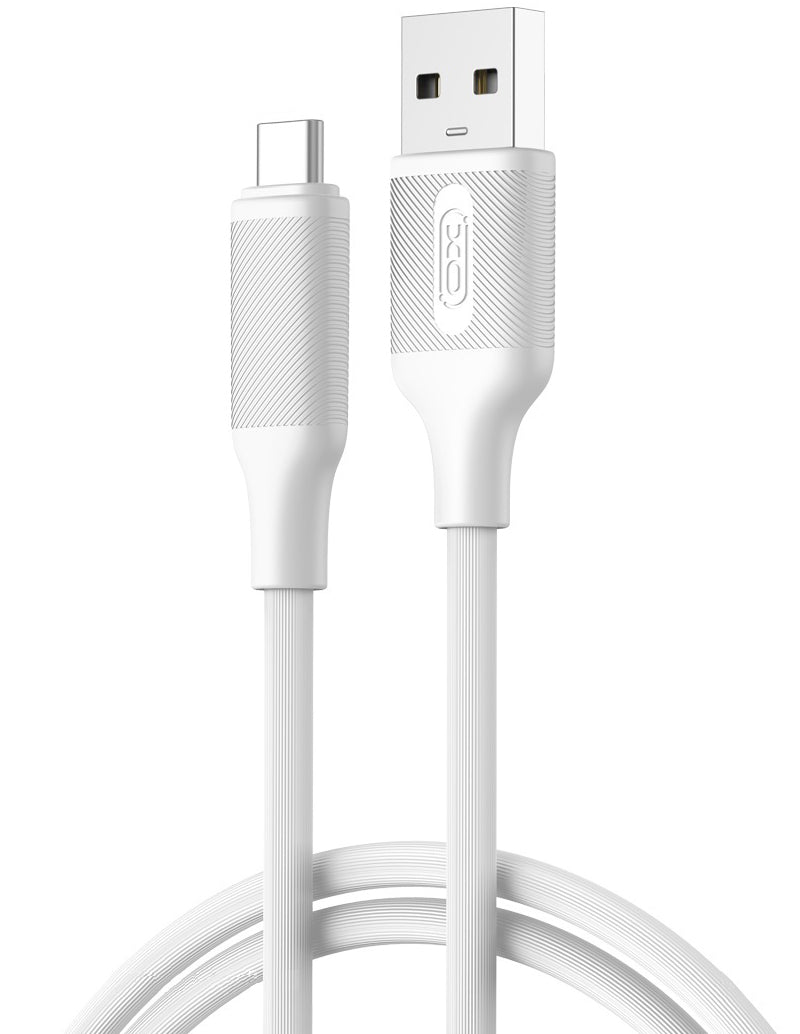 USB-A - USB-C XO Design NB265 adat- és töltőkábel, 18W, 1m, Fehér