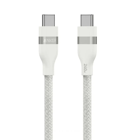 USB-C - USB-C Anker adat- és töltőkábel, 240W, 0.9m, Fehér A82E2H21