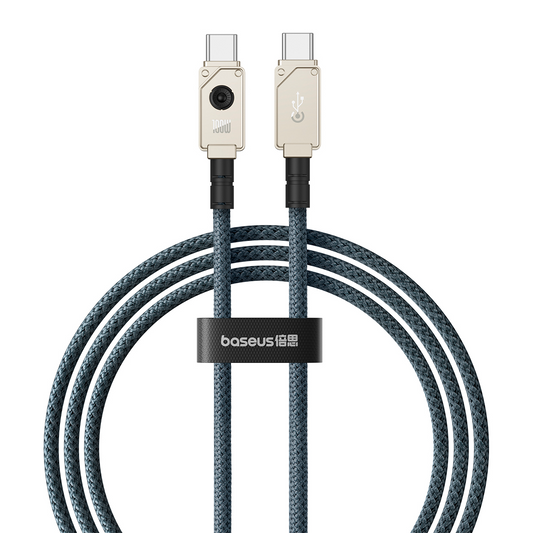 USB-C - USB-C Baseus Unbreakable adat- és töltőkábel, 100W, 2m, Fehér P10355800221-01
