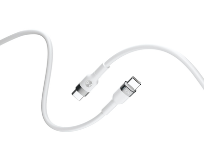 USB-C - USB-C Forever Flexible adat- és töltőkábel, 100W, 2m, Fehér