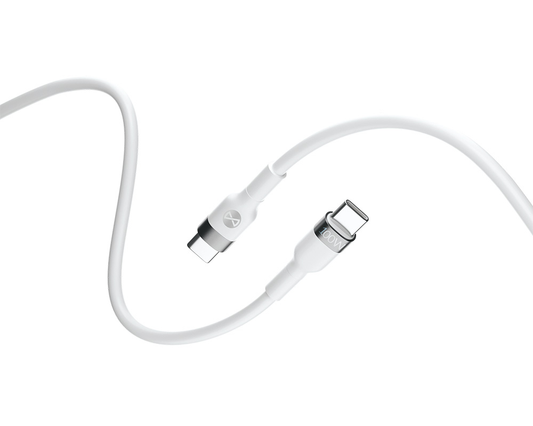 USB-C - USB-C Forever Flexible adat- és töltőkábel, 100W, 2m, Fehér