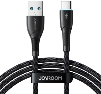 USB-A - USB-C Joyroom S-A32 adat- és töltőkábel, 18W, 1m, Fekete