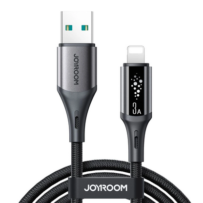 Adat- és Töltőkábel USB-A - Lightning Joyroom S-A60 StarTalk, 18W, 1.2m, Fekete