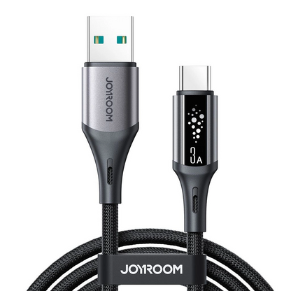 USB-A - USB-C adat- és töltőkábel Joyroom S-A60 StarTalk, 18W, 1.2m, Fekete