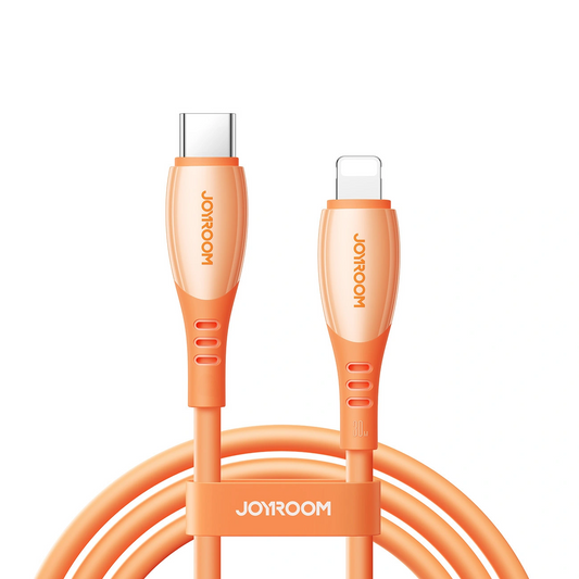 USB-C - Lightning Joyroom S-A59 Vibrant adat- és töltőkábel, 30W, 1.2m, Narancssárga