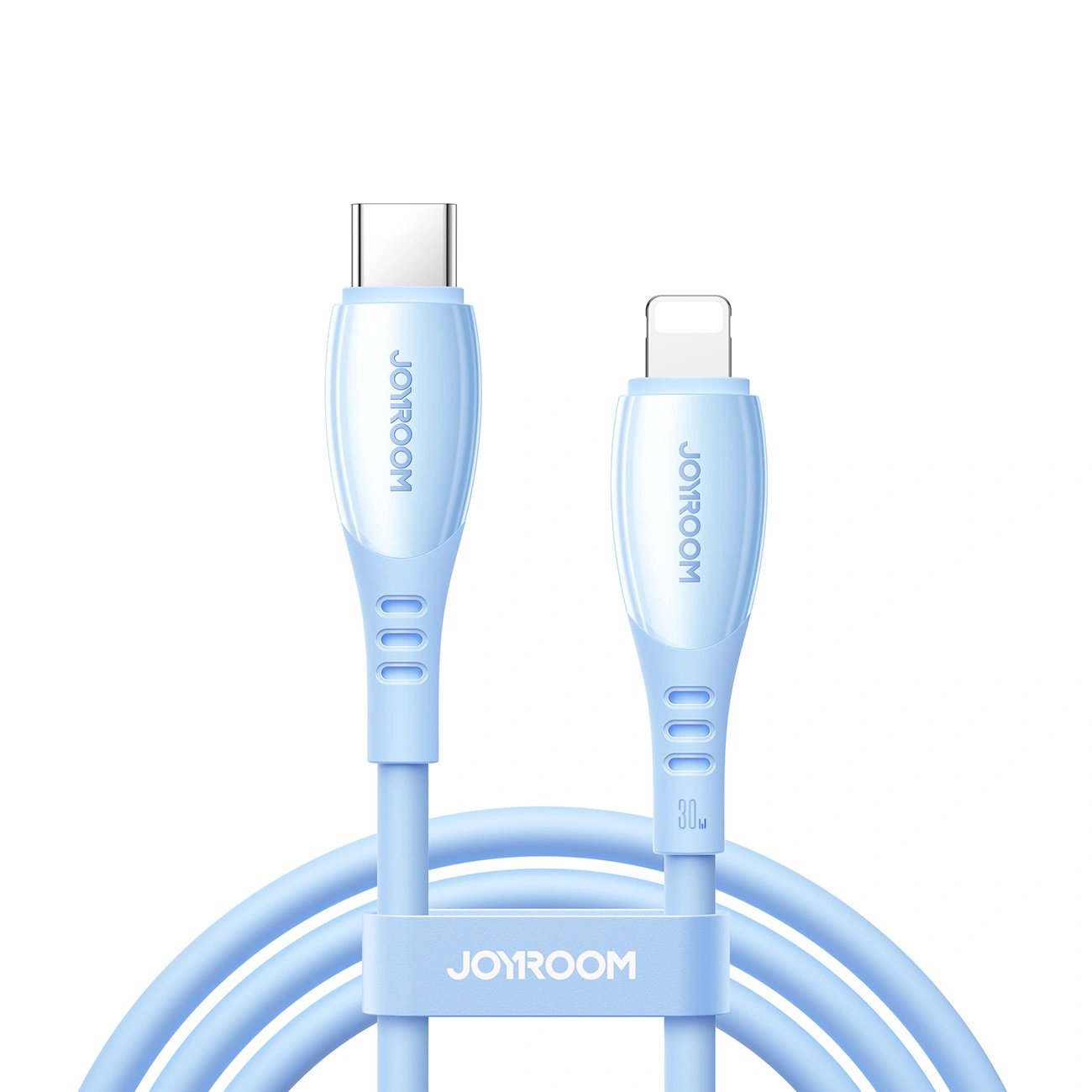 USB-C - Lightning Joyroom S-A59 Vibrant adat- és töltőkábel, 30W, 1.2m, Kék