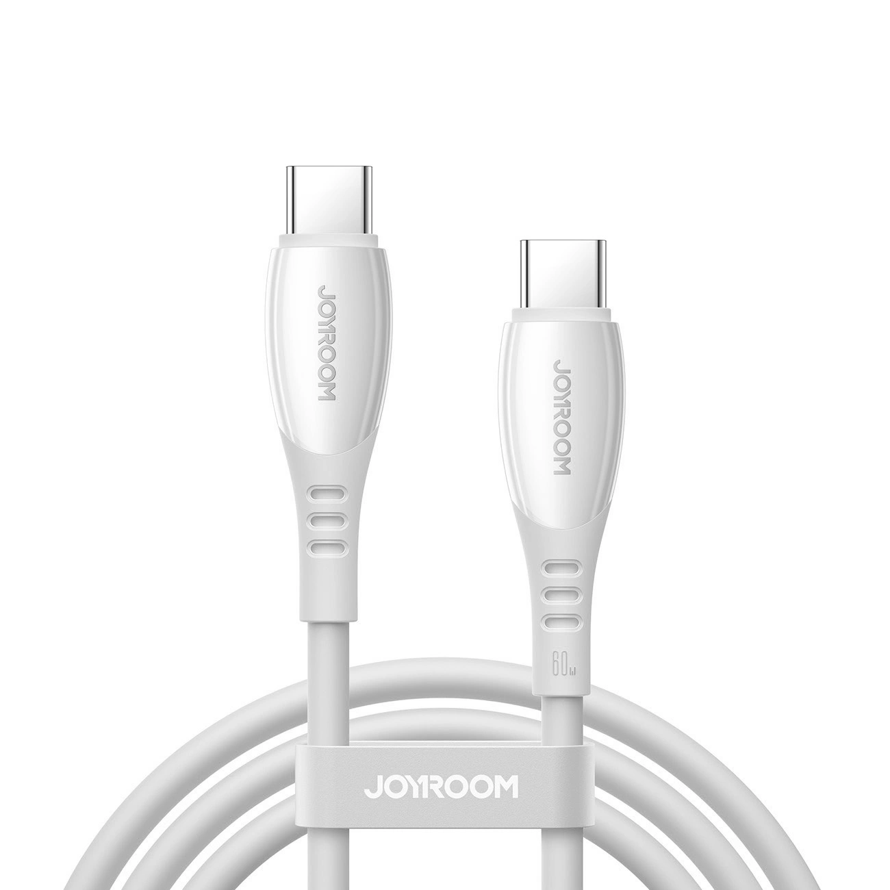 USB-C - USB-C adat- és töltőkábel Joyroom S-A59 Vibrant, 60W, 1.2m, Fehér