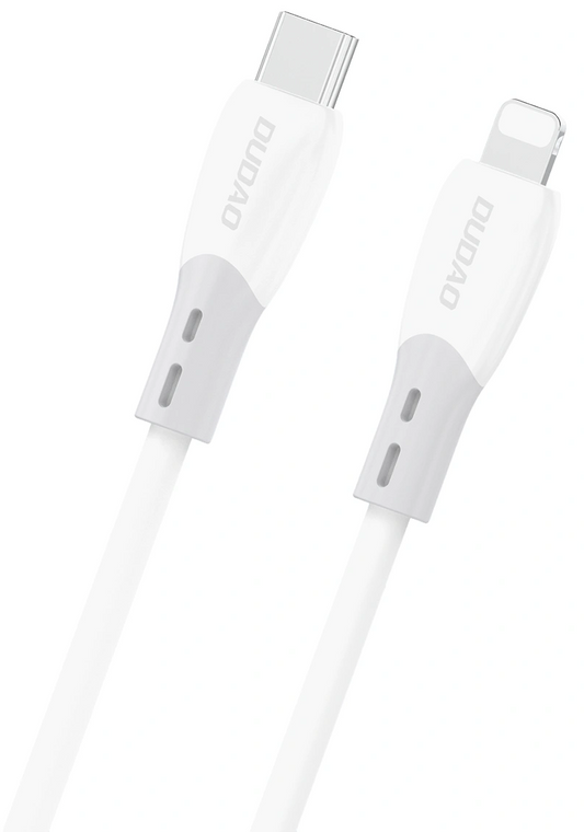 USB-C - Lightning Dudao L25SX adat- és töltőkábel, 30W, 1m, Fehér