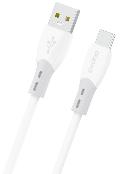 USB-A - USB-C Dudao L25ST adat- és töltőkábel, 100W, 1m, Fehér