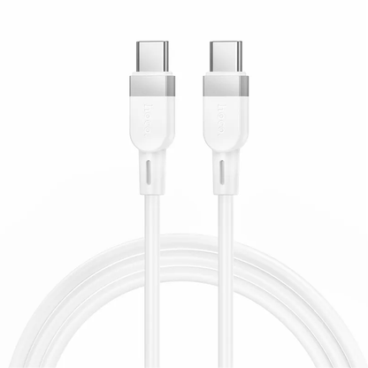 USB-C - USB-C HOCO X109 adat- és töltőkábel, 60W, 1m, Fehér