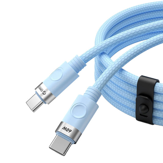 USB-C - USB-C Orico CDX adat- és töltőkábel, 60W, 1m, Kék