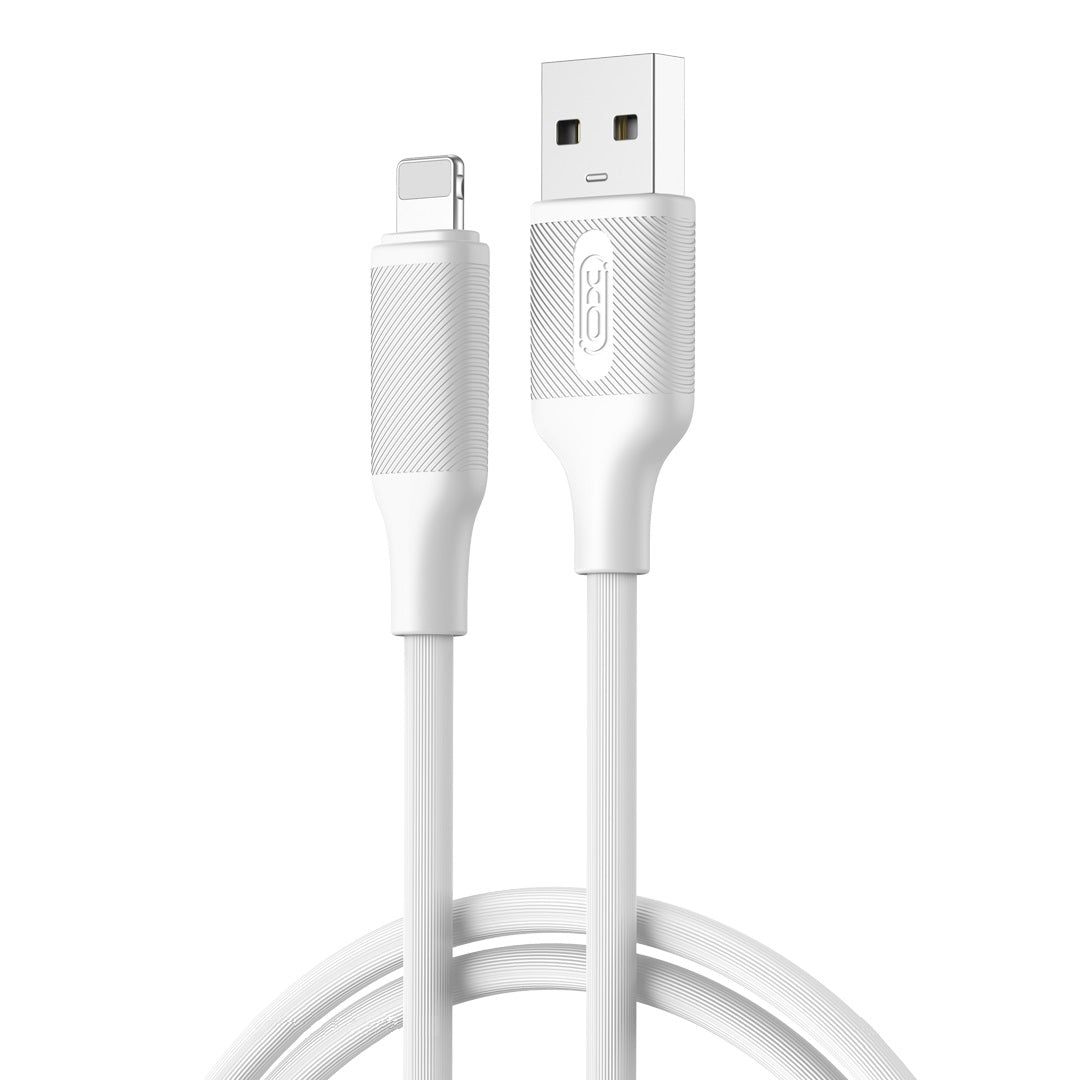 USB-A - Lightning XO Design NB265 adat- és töltőkábel, 12W, 1m, Fehér