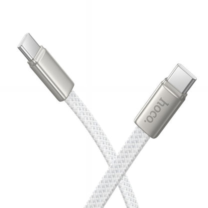 USB-C - USB-C HOCO X125 adat- és töltőkábel, 60W, 1m, Fehér
