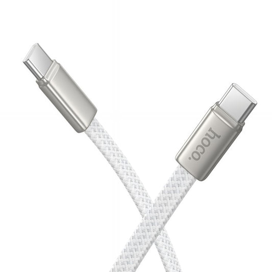 USB-C - USB-C HOCO X125 adat- és töltőkábel, 60W, 1m, Fehér
