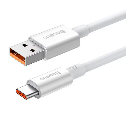 USB-A to USB-C Data and Charging Cable Baseus Superior Series, 100W, 1m, White P10320102214-01