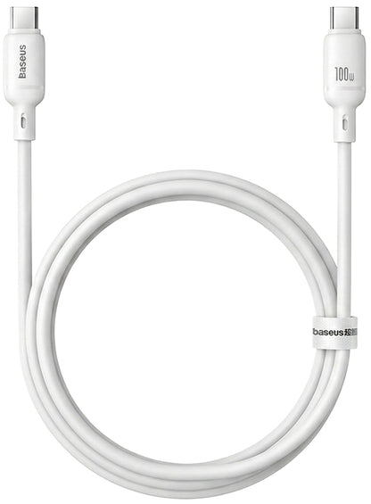 USB-C to USB-C Data and Charging Cable Baseus Silky, 100W, 1m, White P10377704213-00