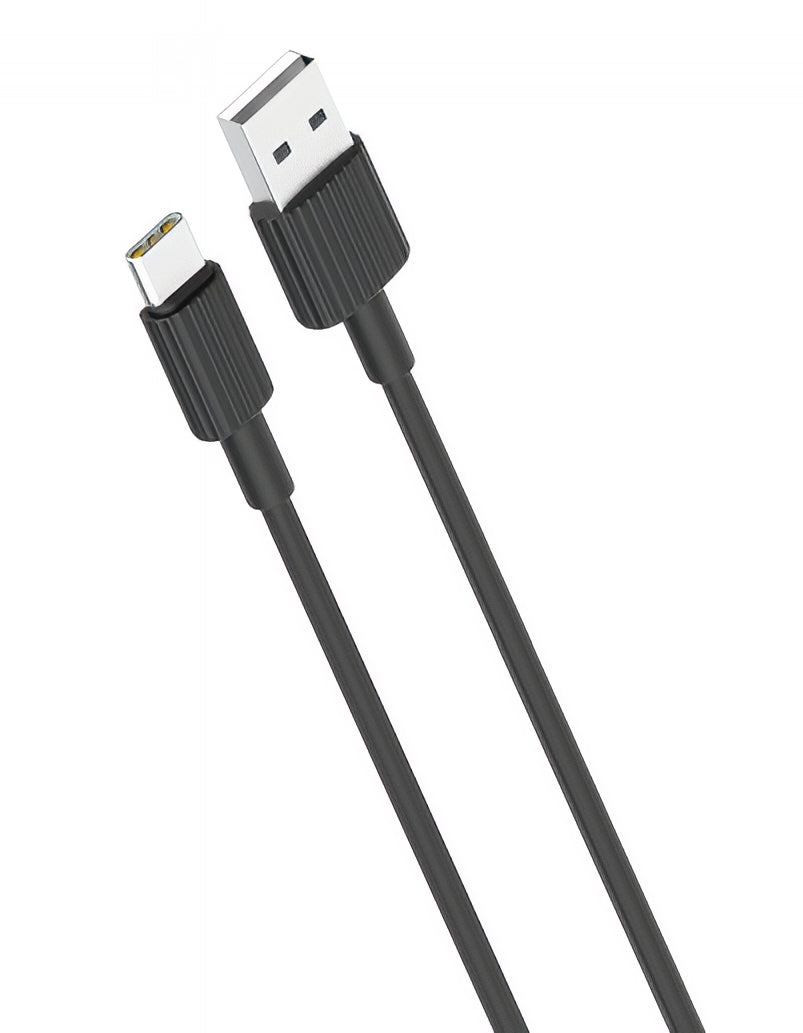 USB-A - USB-C XO Design NB156 adat- és töltőkábel, 18W, 1m, Fekete