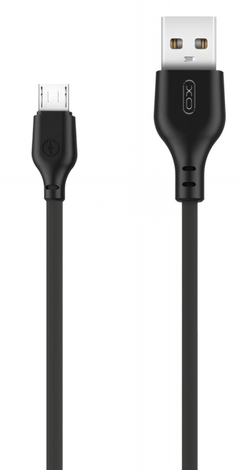 USB-A - microUSB adatkábel és töltőkábel XO Design NB103, 18W, 2m, Fekete