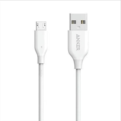 Adat- és Töltőkábel USB-A - microUSB Anker PowerLine, 18W, 1m, Fehér A8132H21