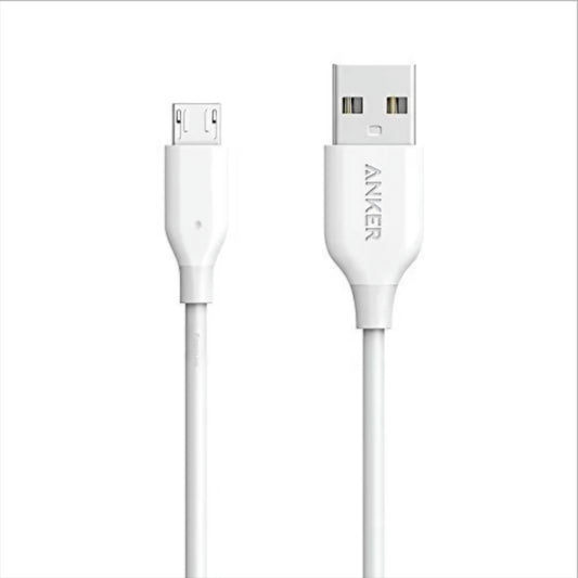 Adat- és Töltőkábel USB-A - microUSB Anker PowerLine, 18W, 1m, Fehér A8132H21