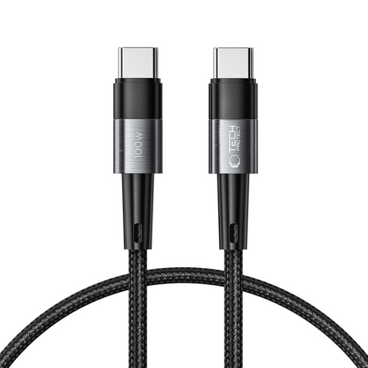 USB-C adat- és töltőkábel - USB-C Tech-Protect Ultraboost, 100W, 0,25 m, Szürke