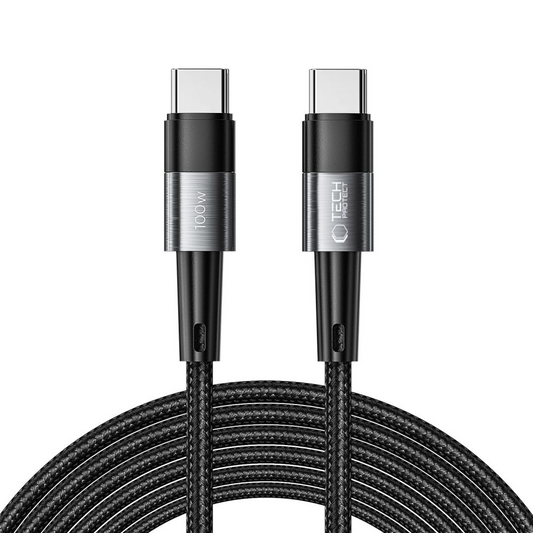 USB-C adat- és töltőkábel - USB-C Tech-Protect Ultraboost, 100W, 3m, Szürke