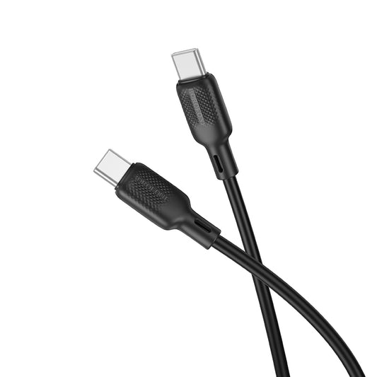 USB-C adat- és töltőkábel - USB-C Borofone BX113 Lenny, 60W, 1m, Fekete