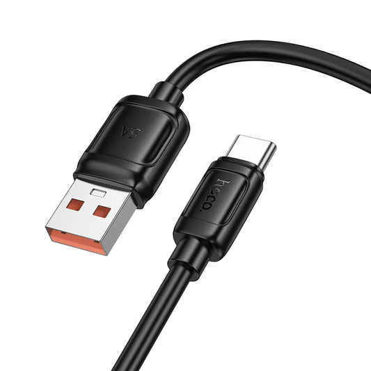 USB-A - USB-C adat- és töltőkábel HOCO X115, 100W, 1m, fekete