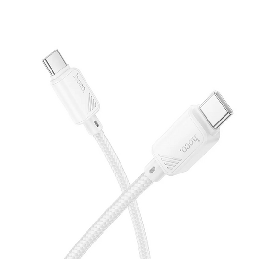 USB-C adat- és töltőkábel - USB-C HOCO X113, 60W, 1m, Fehér