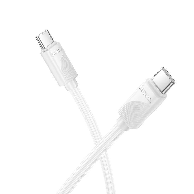 USB-C adat- és töltőkábel - USB-C HOCO X114, 60W, 1m, Fehér