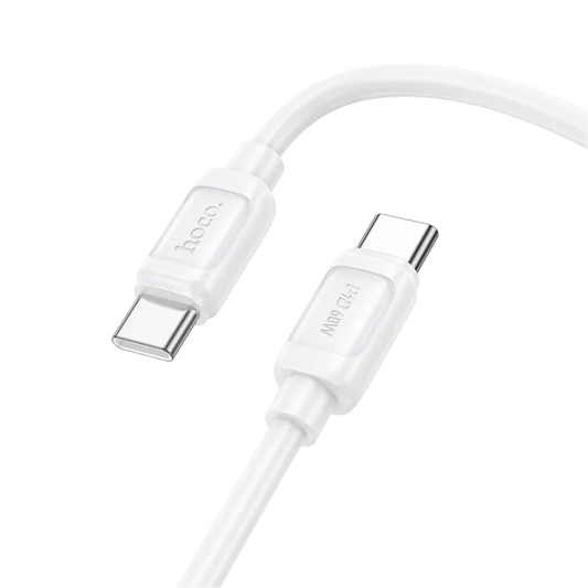 USB-C adat- és töltőkábel - USB-C HOCO X115, 240W, 1m, Fehér