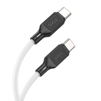 USB-C adat- és töltőkábel - USB-C HOCO X90, 60W, 1m, Fehér