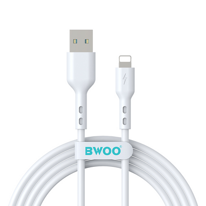USB-A - Lightning adat- és töltőkábel BWOO BO-X172L-2M, 15W, 2m, fehér