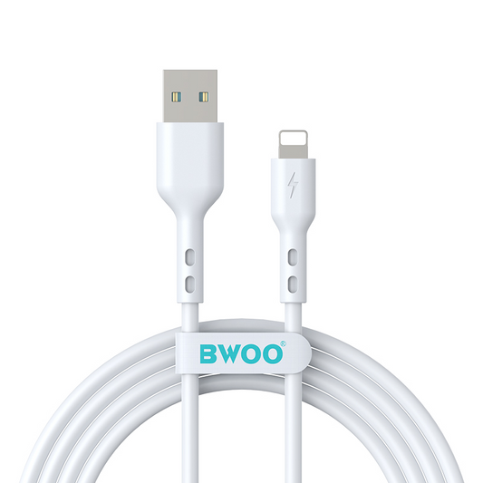 USB-A - Lightning adat- és töltőkábel BWOO BO-X172L-2M, 15W, 2m, fehér