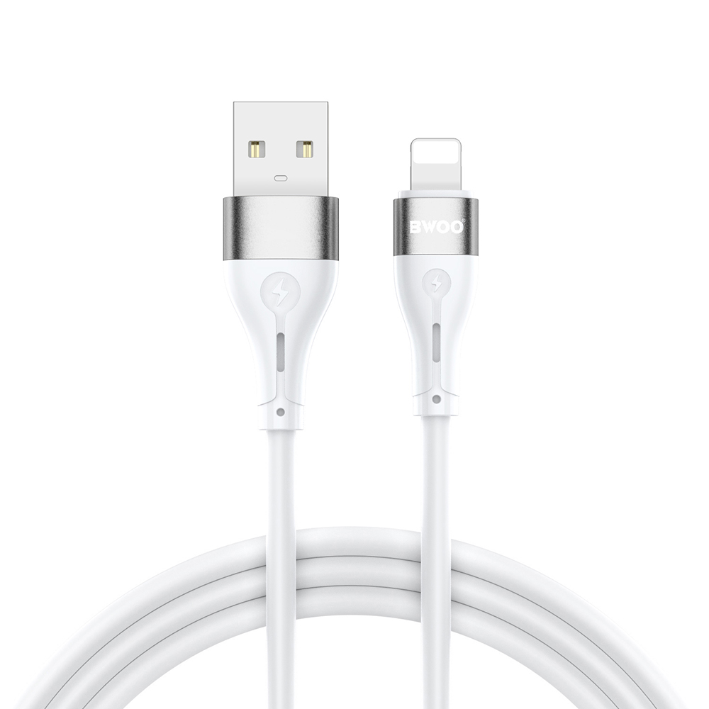 USB-A to Lightning Data and Charging Cable BWOO X280L, 15W, 1m, White