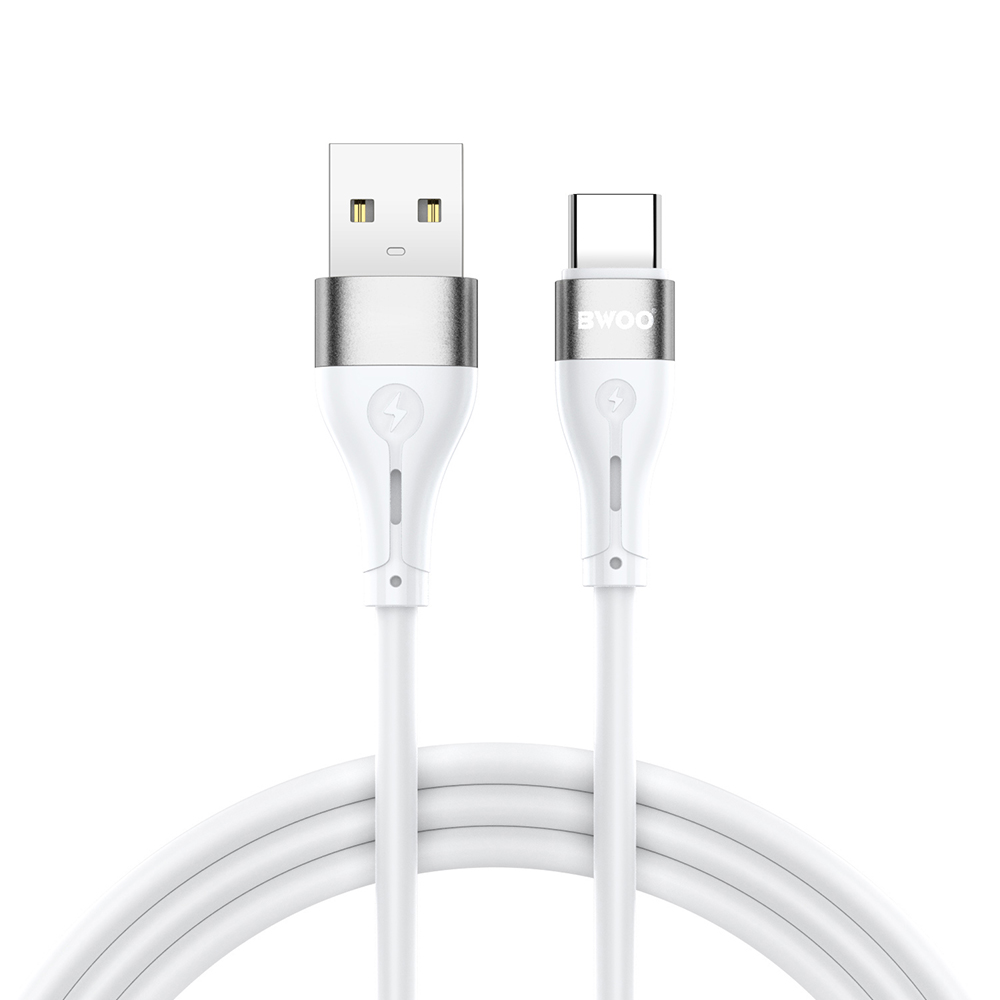 USB-A to USB-C Data and Charging Cable BWOO X280C, 15W, 1m, White
