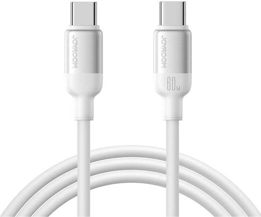 USB-C adat- és töltőkábel - USB-C Joyroom S-A62 Lively, 60W, 1,2m, fehér