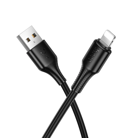USB-A - Lightning adat- és töltőkábel HOCO X120, 18W, 1m, fekete