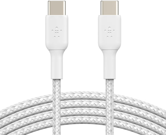 USB-C adat- és töltőkábel - USB-C Belkin BoostCharge Pro, 60W, 2m, Fehér CAB004bt2MWH