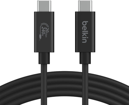 USB-C adat- és töltőkábel - USB-C Belkin Connect, 240W, 2m, fekete INZ004bt2MBK