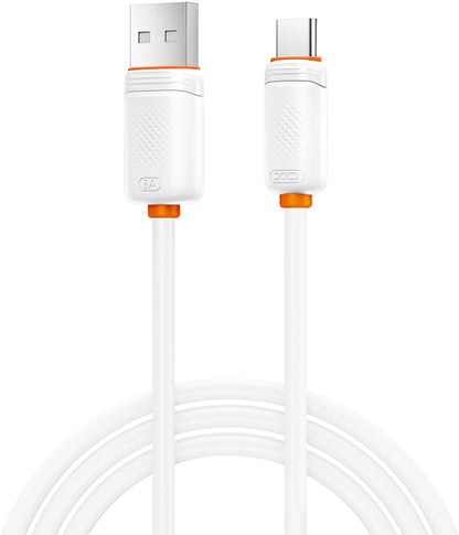 USB-A - USB-C adat- és töltőkábel XO Design NB302, 18W, 1m, fehér