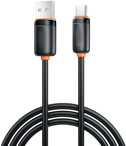 USB-A - USB-C adat- és töltőkábel XO Design NB302, 18W, 1m, fekete