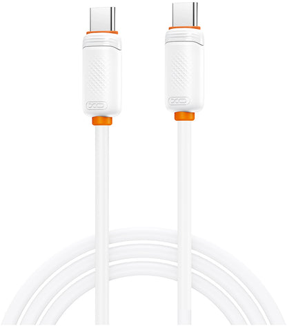 USB-C - USB-C XO Design NB-Q302B adat- és töltőkábel, 60W, 1m, fehér