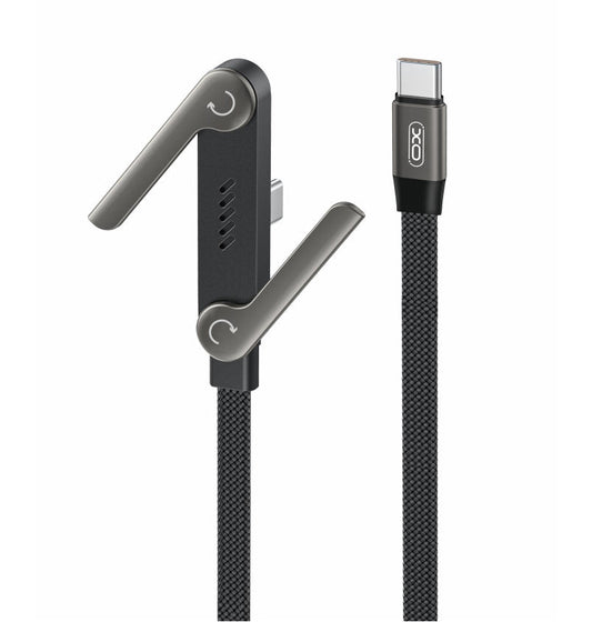 USB-C adat- és töltőkábel - USB-C XO Design NB-Q311, 240W, 1,5m, fekete
