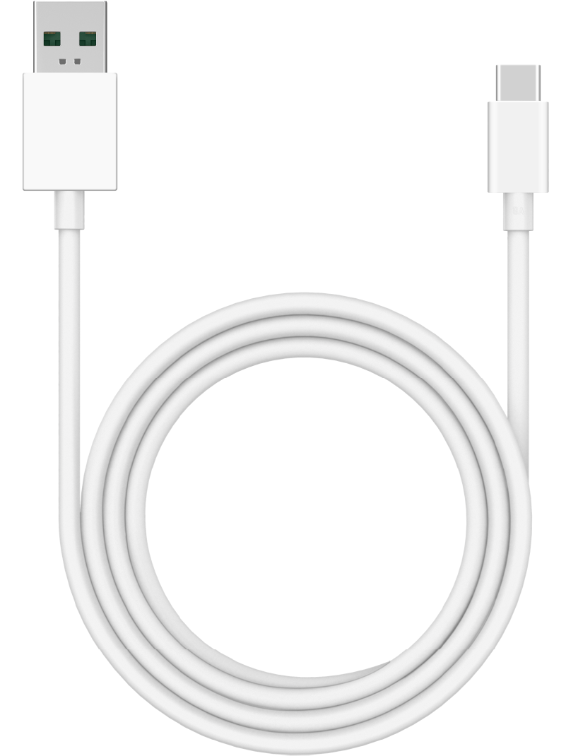 USB-A to USB-C Data and Charging Cable Oppo DL129, 1m, White 611602000006