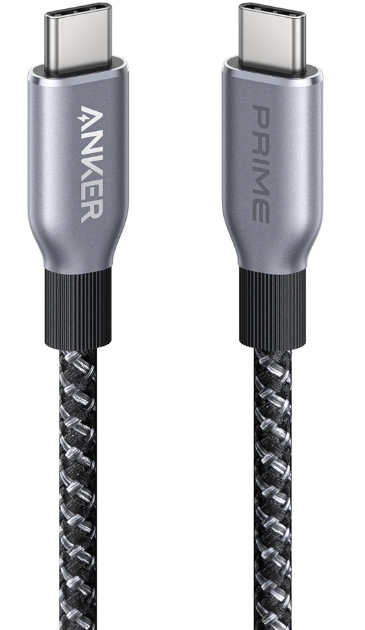 Anker Prime USB-C–USB-C adat- és töltőkábel, 240 W, 0,9 m, fekete A88E2011