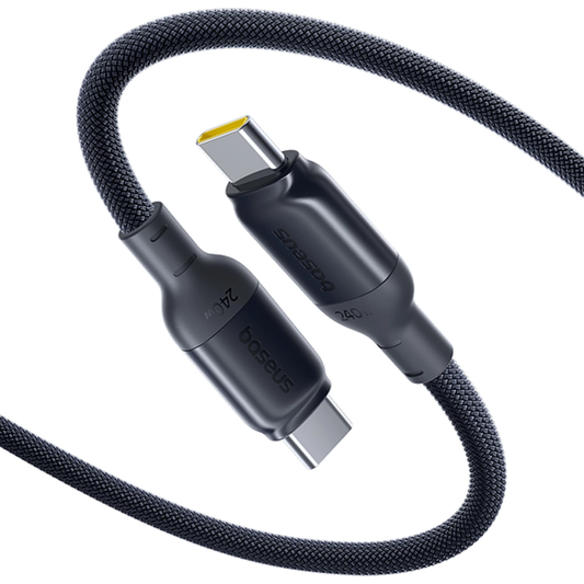 USB-C adat- és töltőkábel - USB-C Baseus PicoGo II, 240W, 1m, Fekete E0423300