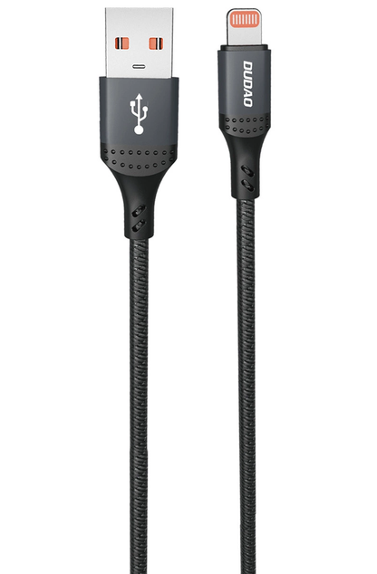 USB-A to Lightning Data and Charging Cable Dudao L3SL, 30W, 1.2m, Black