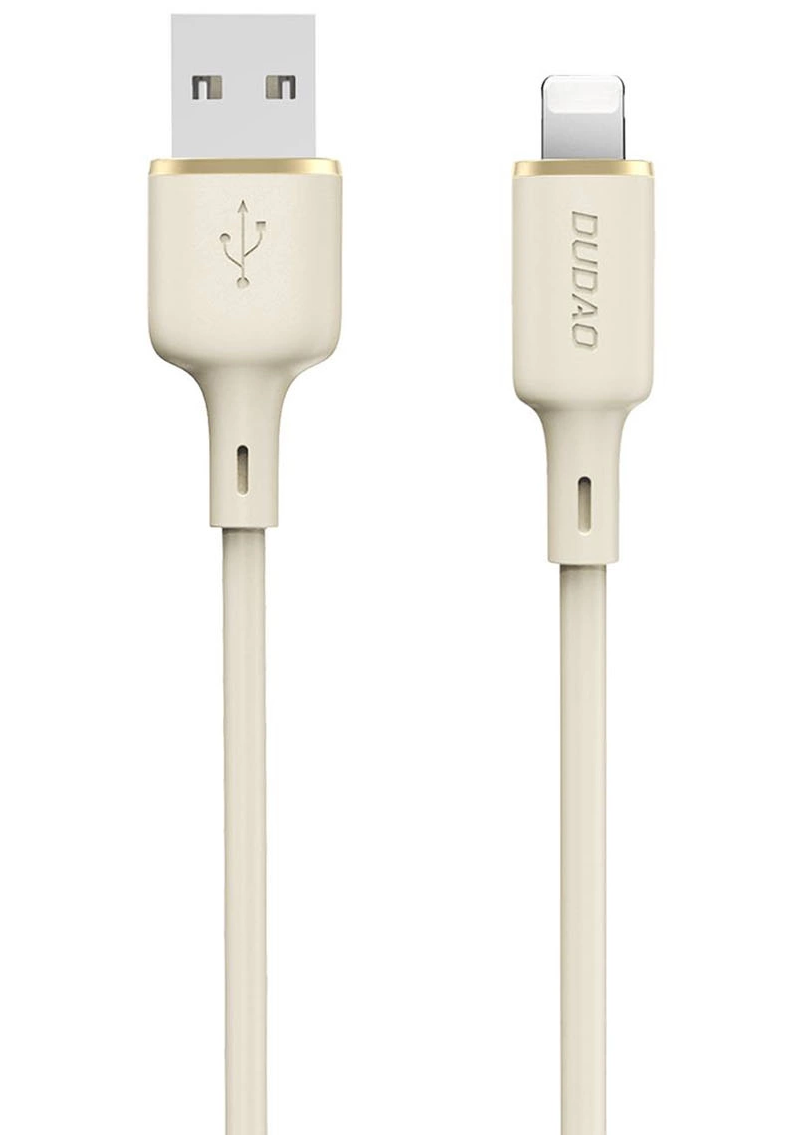 USB-A - Lightning Dudao L7SL adat- és töltőkábel, 18W, 1m, bézs